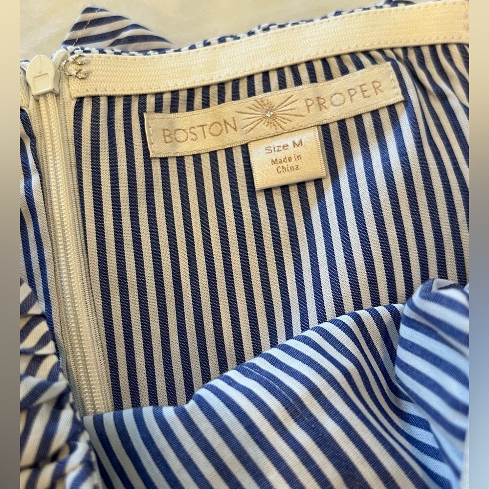 Stripe Flutter Overlay Blouse - image 4